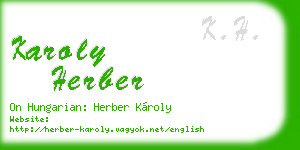 karoly herber business card
