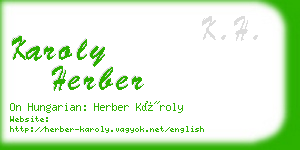 karoly herber business card